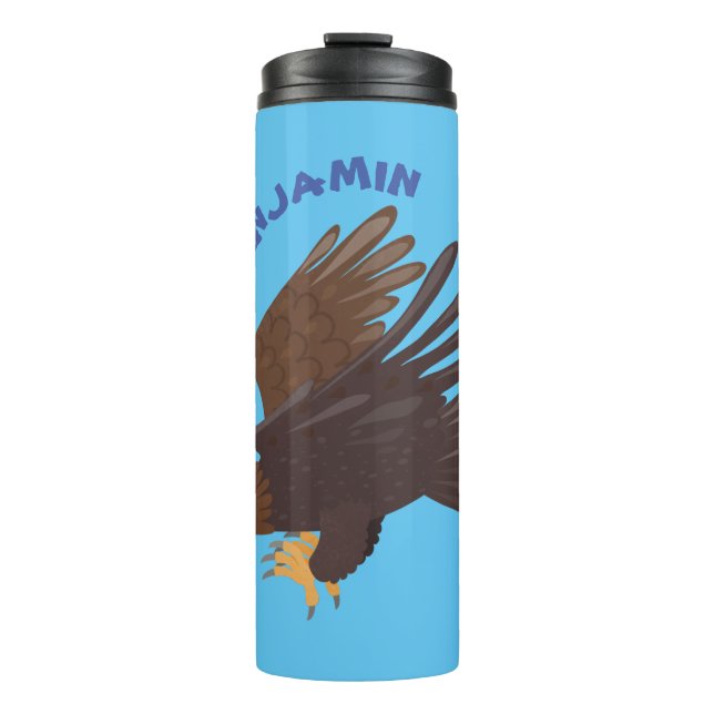 Bouteilles Isothermes dessin humoristique d'aigle royal (Devant)