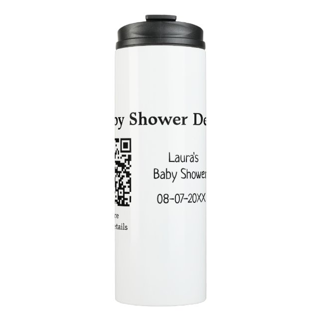 Bouteilles Isothermes DÉTAILS DU baby shower QR SCAN CODE RU MODERNE MIN (Devant)