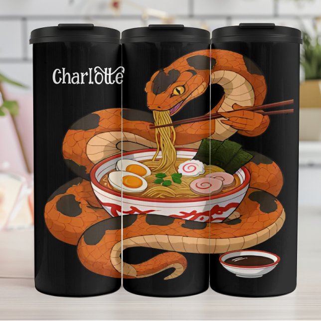 Bouteilles Isothermes Devours de serpent : nouilles de ramen, baguettes (Créateur téléchargé)