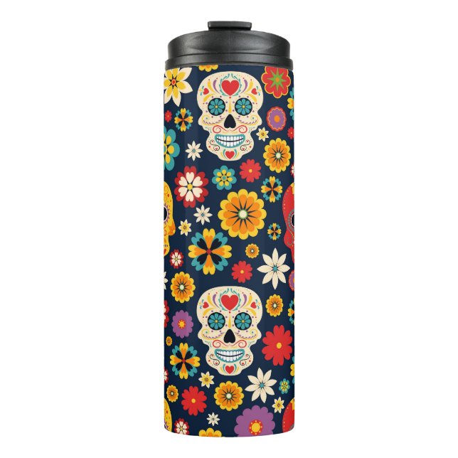 Bouteilles Isothermes Dia de los Muertos Vintage (Devant)
