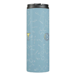 Bouteilles Isothermes Diagramme de chimie et typographie bleu