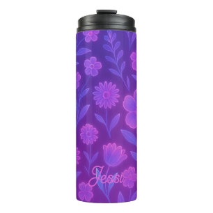 Bouteilles Isothermes Digital Bloom Future Pattern   Floral Futuriste