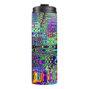 Bouteilles Isothermes Digital effects. Multicolor abstract background. C