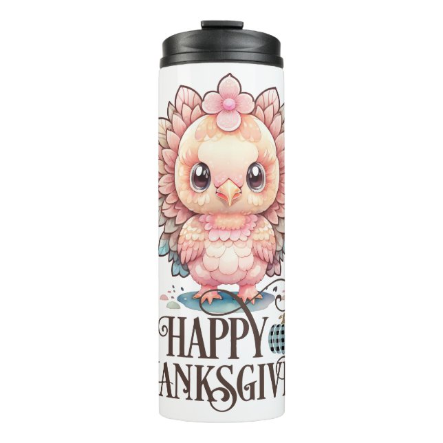 Bouteilles Isothermes Dinde de Thanksgiving mignonne (Devant)
