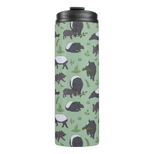 Bouteilles Isothermes Dîner de la famille des tapirs en vert