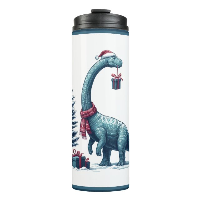 Bouteilles Isothermes dinosaure Brontosaurus de Noël (Devant)