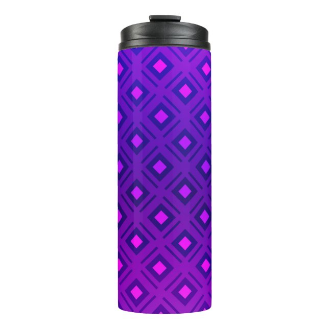 Bouteilles Isothermes Disposition violet clair avec lignes, rectangle. b (Devant)