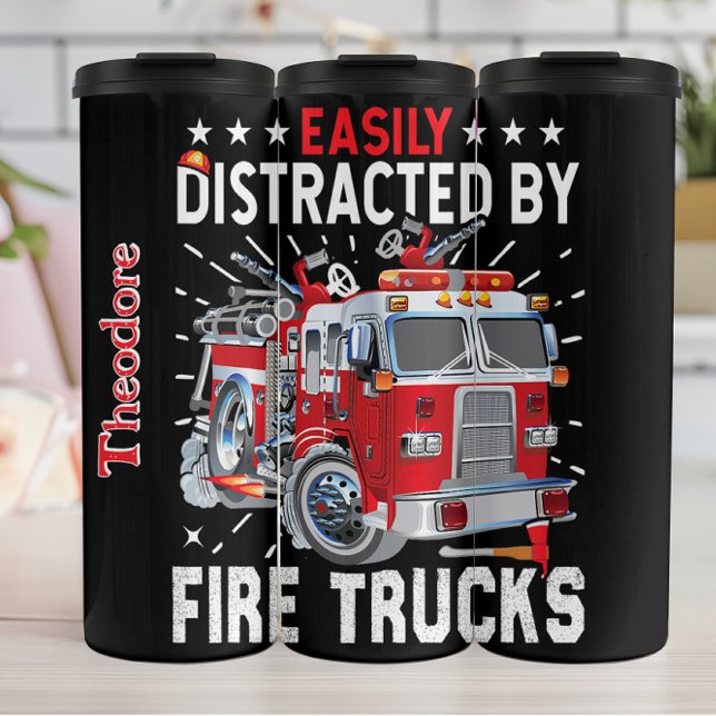 Bouteilles Isothermes Distrait par les camions de pompiers rouges (Créateur téléchargé)