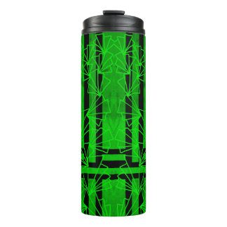 Bouteilles Isothermes Distresssess Dark Sea vert doodle fleur rayé