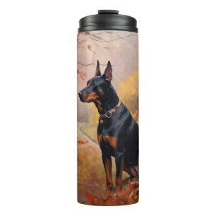 Bouteilles Isothermes Doberman en automne Feuilles automne Inspire
