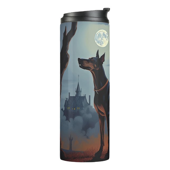 Bouteilles Isothermes Doberman Halloween Épouvantable (Tourné sur la gauche)
