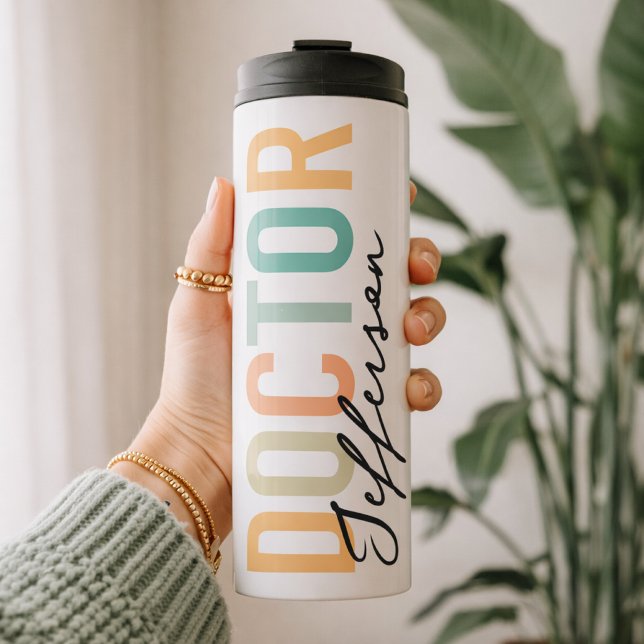 Bouteilles Isothermes Doctor Personalized Travel Cup Medical School Gift (Custom Gift for Doctors Coffee Tumbler, Doctor Name Cup Practical Medical Appreciation Gift for Her)