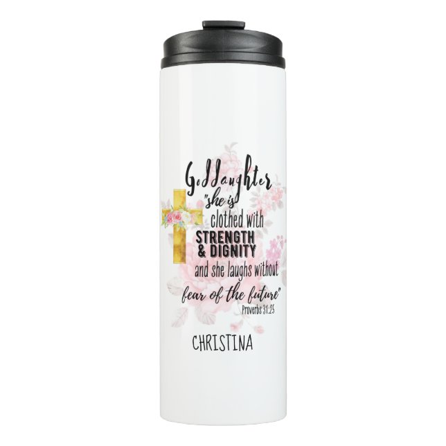 Bouteilles Isothermes Don Adolescent Godgirl Proverbe personnalisé (Devant)