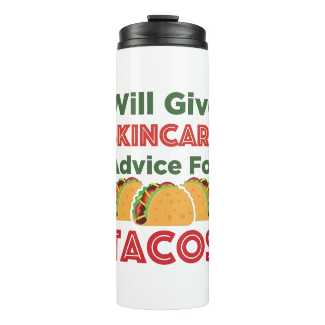 Bouteilles Isothermes Donnera des conseils de soin de peau pour Tacos Es (Devant)