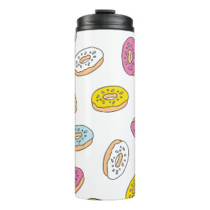Bouteilles Isothermes Doodle beiguts motif, design sans soudure.