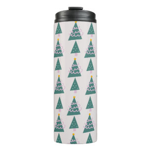 Bouteilles Isothermes Doodles d'arbres mignons rose vert