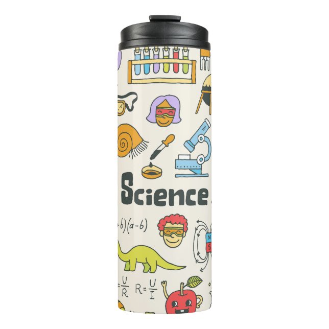 Bouteilles Isothermes Doodles de science : Ensemble d'écoles à main. (Devant)