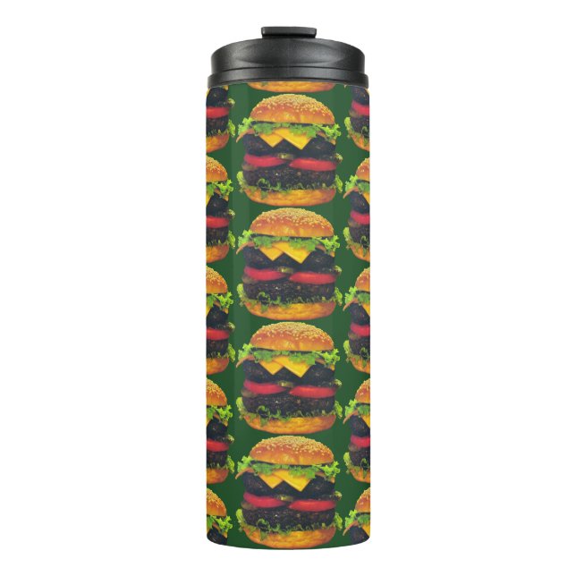 Bouteilles Isothermes Double Deluxe Hamburger au fromage Pattern (Devant)