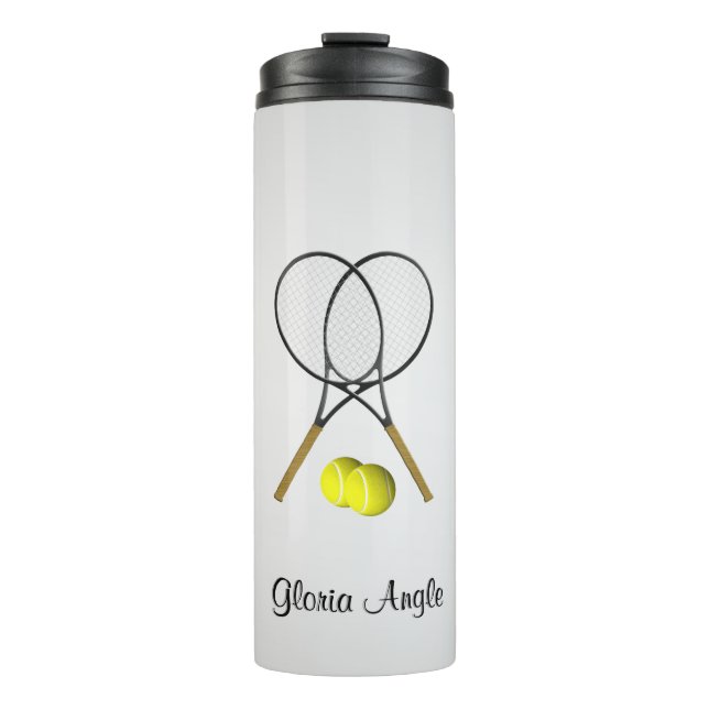 Bouteilles Isothermes Double Tennis Sport Thème Argent (Devant)