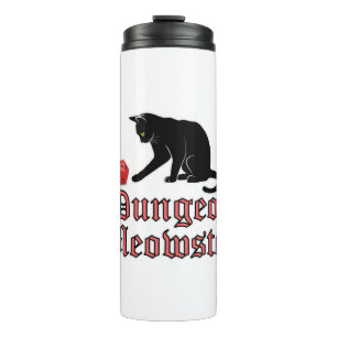 Bouteilles Isothermes Doungeon Meowster Drôle RPG Chat avec dés