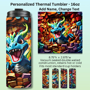 Bouteilles Isothermes Dragon Bébé Bleu Aqua