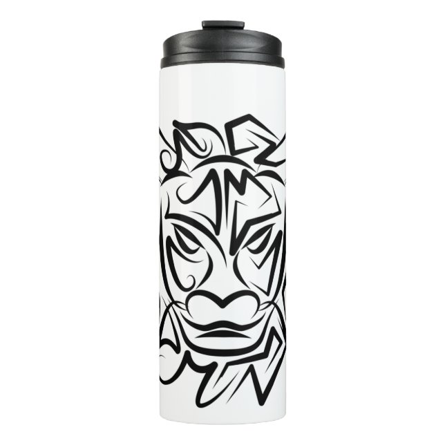 Bouteilles Isothermes Dragon tribal noir et blanc (Devant)