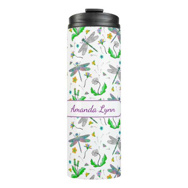 Bouteilles Isothermes Dragonflies et Dandelions personnalisés (Devant)