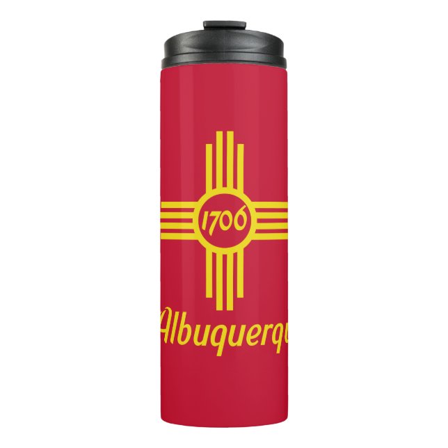 Bouteilles Isothermes Drapeau Albuquerque, Nouveau-Mexique Tumbler Therm (Devant)