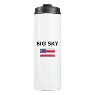 Bouteilles Isothermes Drapeau américain Big Sky USA - Couleur claire