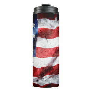 Bouteilles Isothermes Drapeau américain Grunge