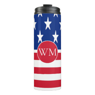 Bouteilles Isothermes Drapeau américain Monogramme