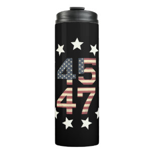 Bouteilles Isothermes Drapeau américain vintage Trump 45 47 étoiles USA