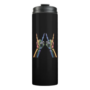 Bouteilles Isothermes Drapeau arc-en-ciel LGBTQ cool main de squelette g