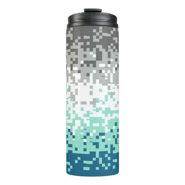 Bouteilles Isothermes Drapeau de fierté abstrait pixelisé tripant Frayro (Devant)
