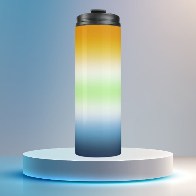 Bouteilles Isothermes Drapeau de fierté agender AroAce à dégradé (Créateur téléchargé)