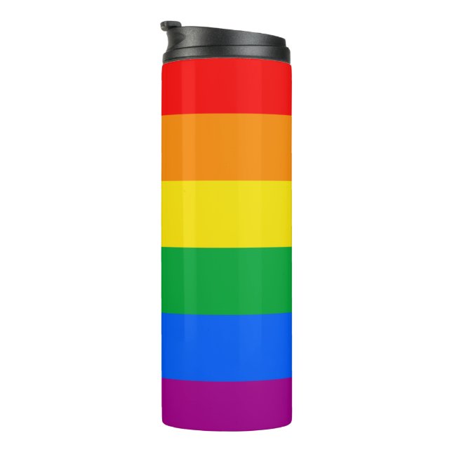 Bouteilles Isothermes Drapeau de fierté arc-en-ciel LGBTQ+ (Tourné sur la droite)