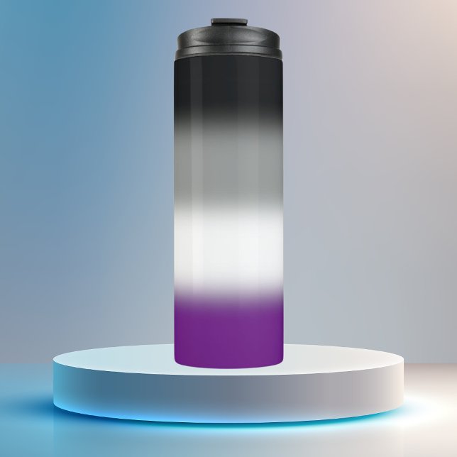 Bouteilles Isothermes Drapeau de fierté asexué à dégradé (Créateur téléchargé)
