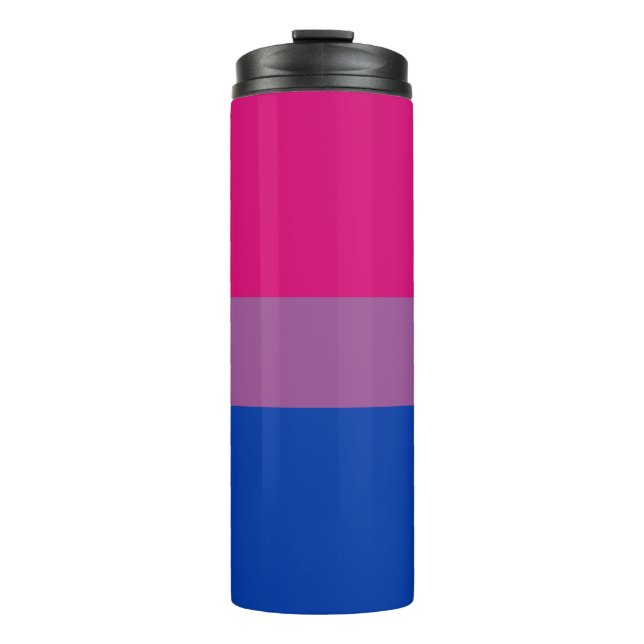 Bouteilles Isothermes Drapeau de fierté bisexuel (Devant)