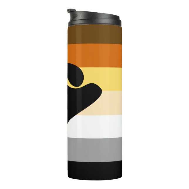 Bouteilles Isothermes Drapeau de fierté de l'ours avec patte (Tourné sur la droite)