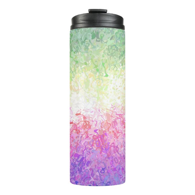 Bouteilles Isothermes Drapeau de Fierté Genderdoe Abstrait Boho Trippy (Devant)