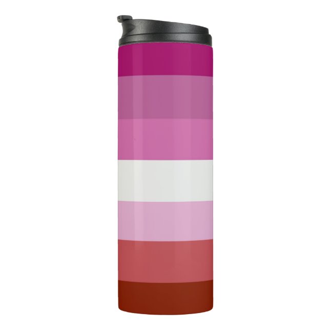 Bouteilles Isothermes Drapeau de fierté lesbienne (Origine) (Tourné sur la droite)