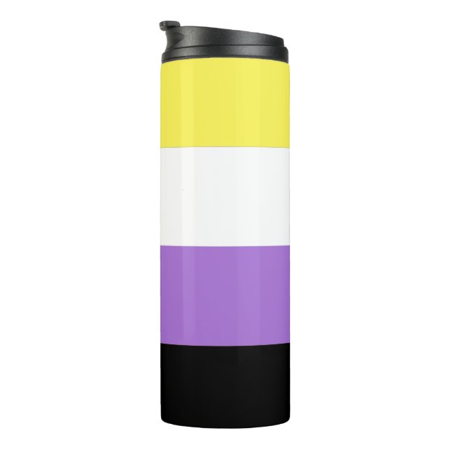 Bouteilles Isothermes Drapeau de fierté non binaire (Tourné sur la droite)