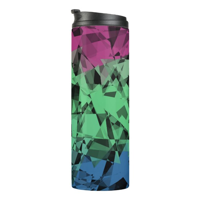 Bouteilles Isothermes Drapeau de Fierté Polysexuel Groovy Éclectique Rét (Tourné sur la droite)