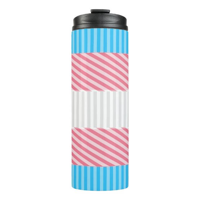 Bouteilles Isothermes Drapeau de fierté transgenre abstrait   (Devant)