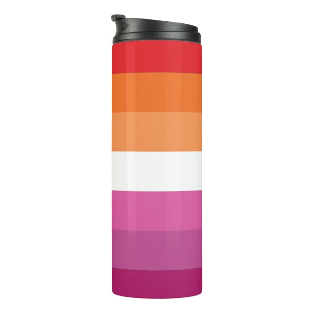 Bouteilles Isothermes Drapeau de la fierté lesbienne (Tourné sur la droite)