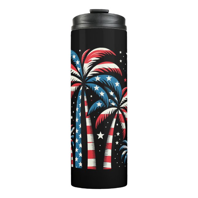 Bouteilles Isothermes Drapeau de l'été 4 juillet (Devant)