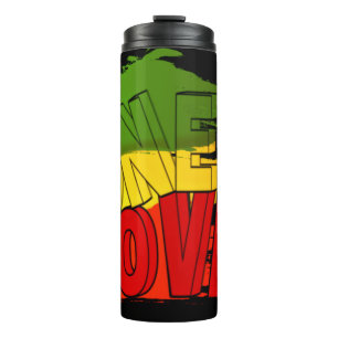 Bouteilles Isothermes Drapeau de reggae, One Love, Rasta