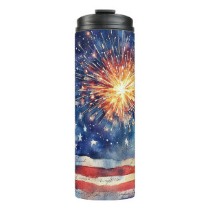 Bouteilles Isothermes Drapeau des États-Unis. Serment d'allégeance. 