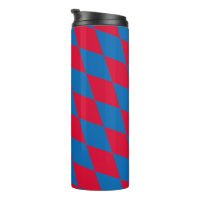 Drapeau diamant Bavière bleu et rouge Motif