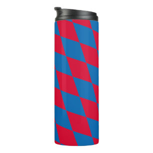 Bouteilles Isothermes Drapeau diamant Bavière bleu et rouge Motif